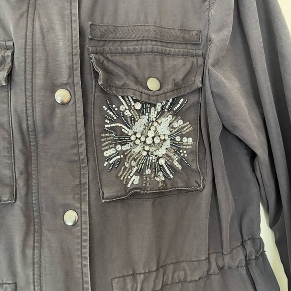 GAP Gray Beaded Utility Jacket ✨ - Picture 5 of 8